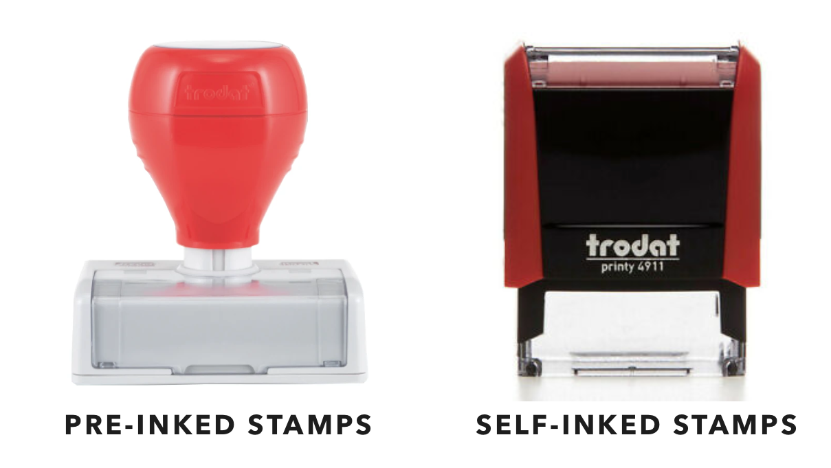 Difference Between Pre-Inked and Self Inking Stamps | Ink Stamps